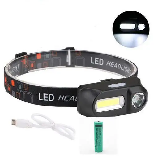 

HobbyLane COB LED Portable USB Charging Headlamp for Outdoor Camping Fishing Portable Flashlight