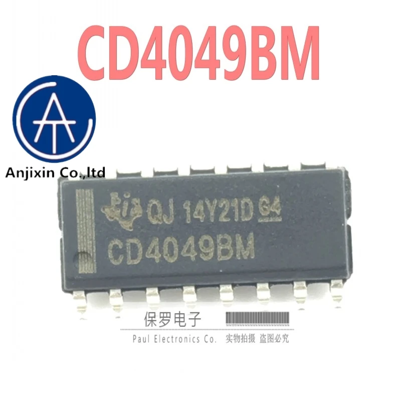 

10 шт., 100% оригинальный новый буфер инвертора CD4049BM CD4049 SOP-16, в наличии