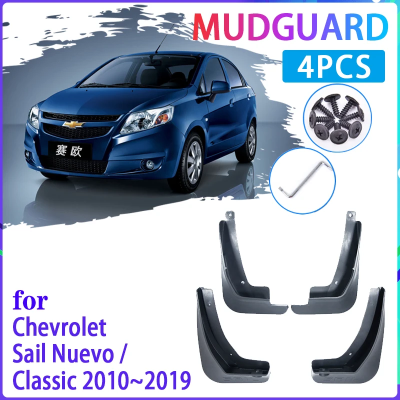 4 PCS Car Mud Flaps for Chevrolet Sail 2010~2019 Nuevo Classic Mudguard Splash Guards Fender Mudflaps Auto Accessories | Автомобили и