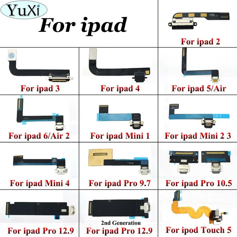 YuXi для iPad 2 3 4 5 6 Air Mini 1 Pro 9 7 10 touch зарядное устройство док станция USB разъем гибкий
