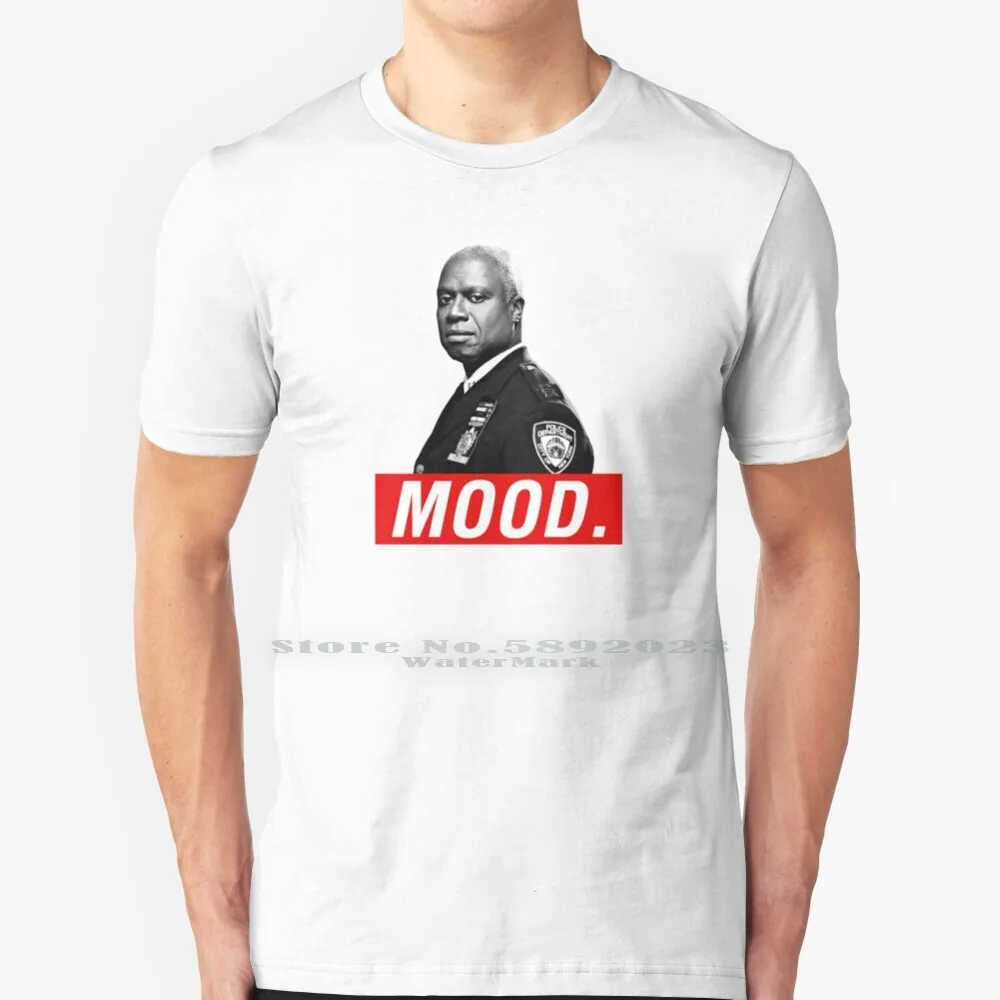 T-Shirt Bood In Cotone 6Xl Captain Holt B99 Brooklyn 99 Brooklyn Nine Nine Rosa Dilior Peralta Mood Sarcastico