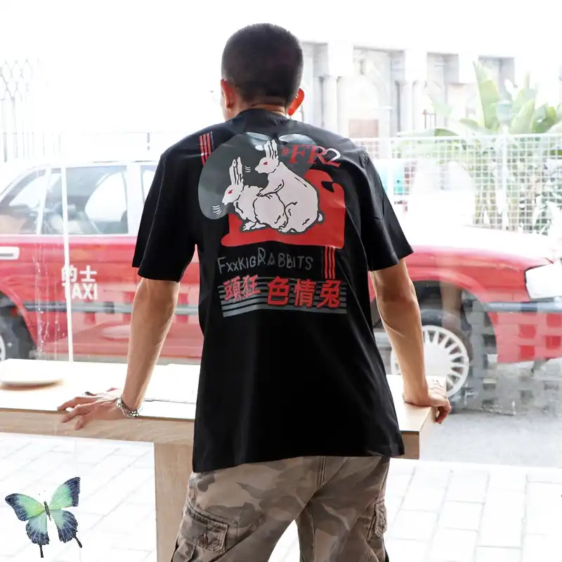 Fr2 No Smoking T Shirt Rabbits Two Japan Style Smoking Kills T Shirts Men Women High Quality Cotton Jesus Religious Top Tees T Shirts Aliexpress