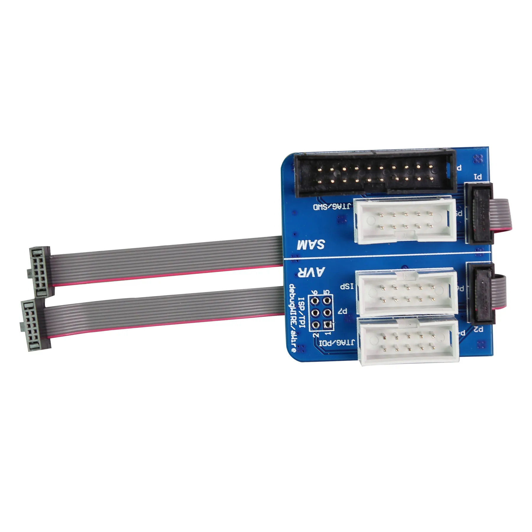 Atmel-лед 1 27 до 2 54 ТПИ JTAG ISP AVR Сэм SWD ATATMEL-ICE-ADPT 10-привести кальмар плоский кабель cble/adptr