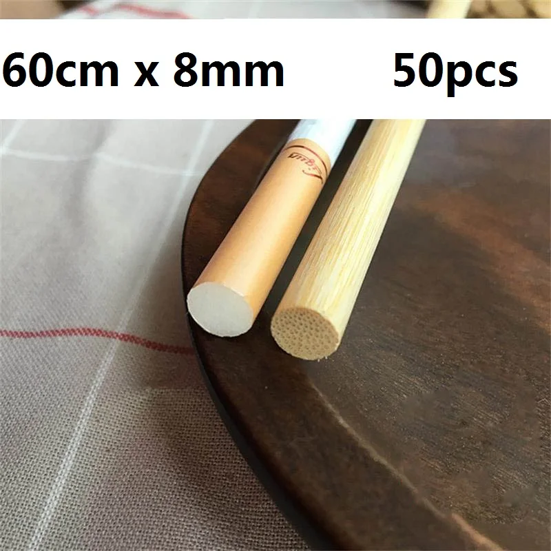 

60cm x 8mm Bamboo Wood Skewers BBQ Tornado Skewer Large Natural Wood String Spiral Potato Skewers BBQ Accessories 50pcs 23.5''