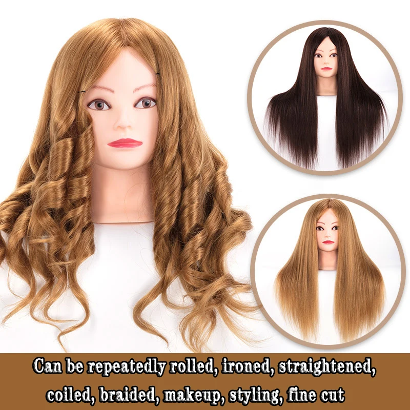 80cm Synthetic Hair Mannequin Head Hairstyles Training Hairdressers Practice
