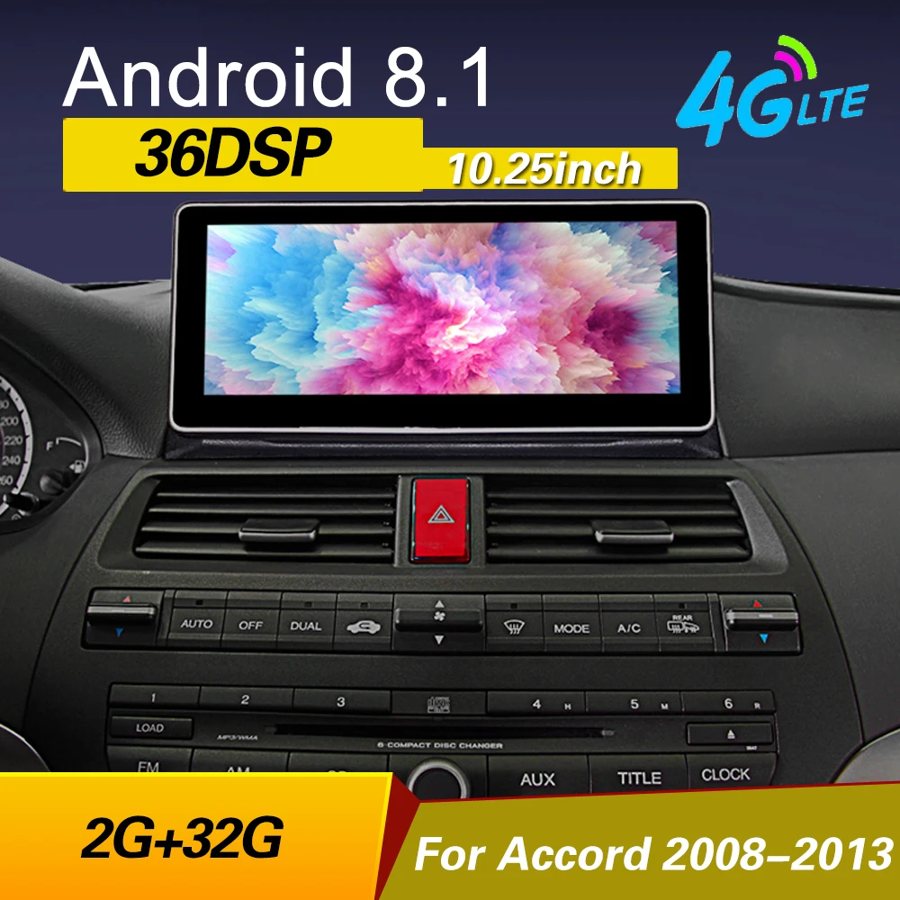 10,25 дюймов RAM2G Android 6,0 Навигатор Автомобильный плеер gps для Honda accord/crosstour 8 2008-2013 bluetooth аудио SWC WiFi Интернет