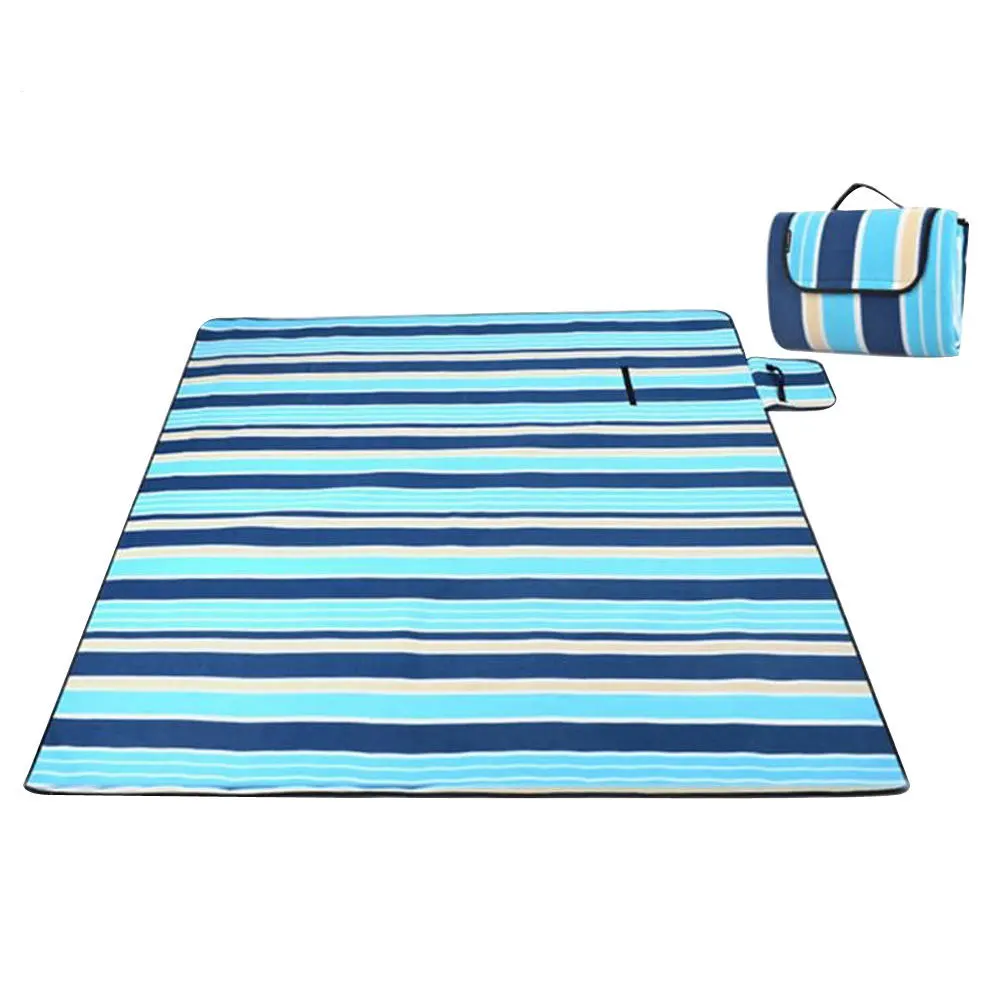 blue white Коврик для путешествий 200*200 см, 6 размеров, без песка, пляжный матрас, напольный коврик для газона, походный коврик для первой помощи, коврики для пикника, уличное одеяло - Цвет: blue white