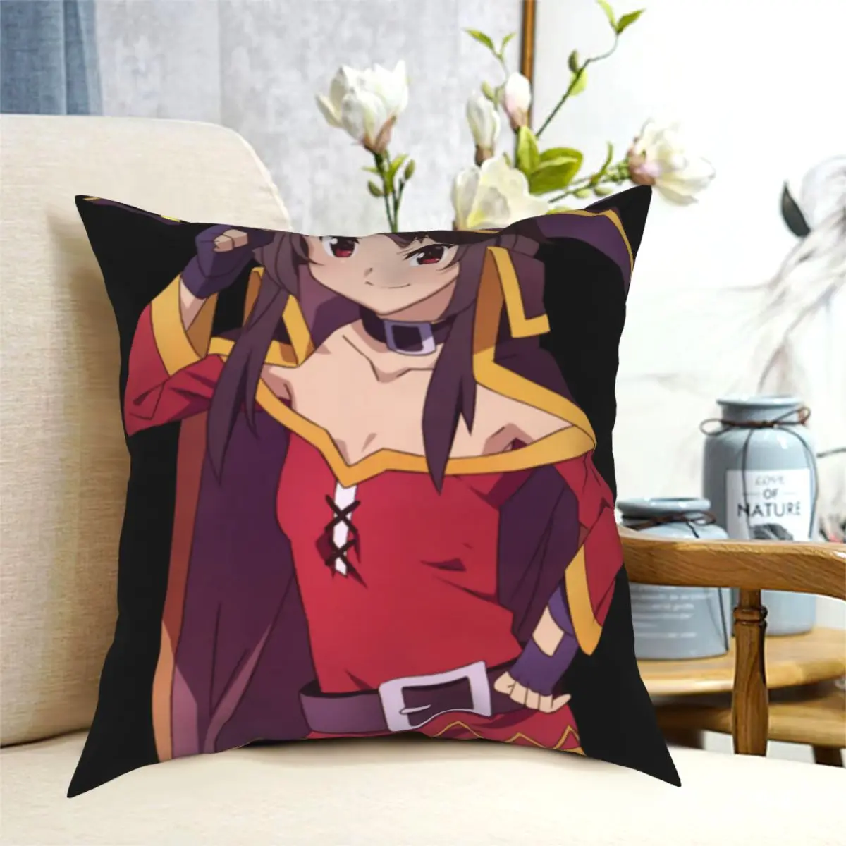 Чехол Megumin 5 Подушка Dakimakura наволочка в стиле аниме шелковая подушка 45x45 | Дом и сад