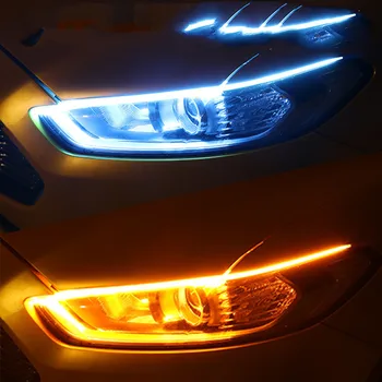 

Modified automobile headlight guide LED universal day light ultra-thin water turn signal ,60 cm long 60 cm long 60 cm long