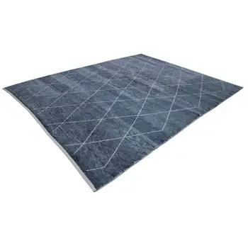 

277x347 Cm Blue Handmade Moroccan Rug-9x11 Ft