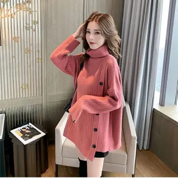 

Core yarn turtleneck sweater women's autumn and winter New loose pullover tide wear lazy wind long sleeve