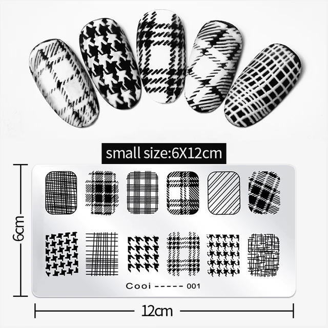 Big Size 9.5*14.5cm Nail Stamping Plates Flower/geometric shaped nail art template for DIY nail art decoration plate tools cooi-001