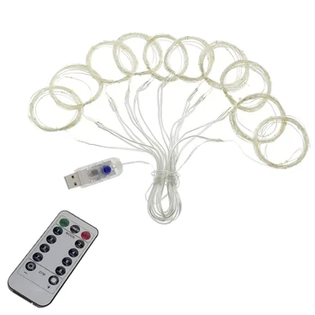 

Promotion! Window Curtain Icicle String Lights with Remote & Timer, 300 LED Fairy Twinkle Lights with 8 Modes Fits for Bedroom W