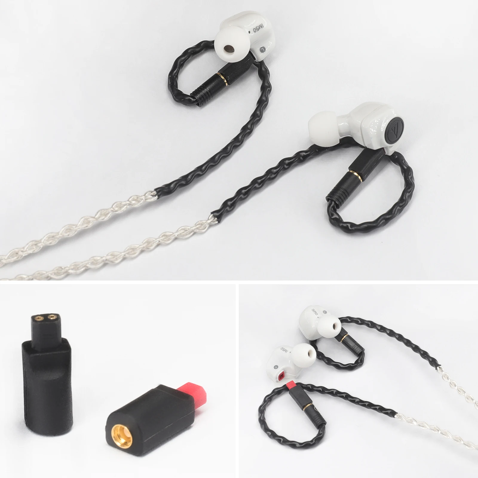 áudio Jack, cabo MMCX conectado para Sony