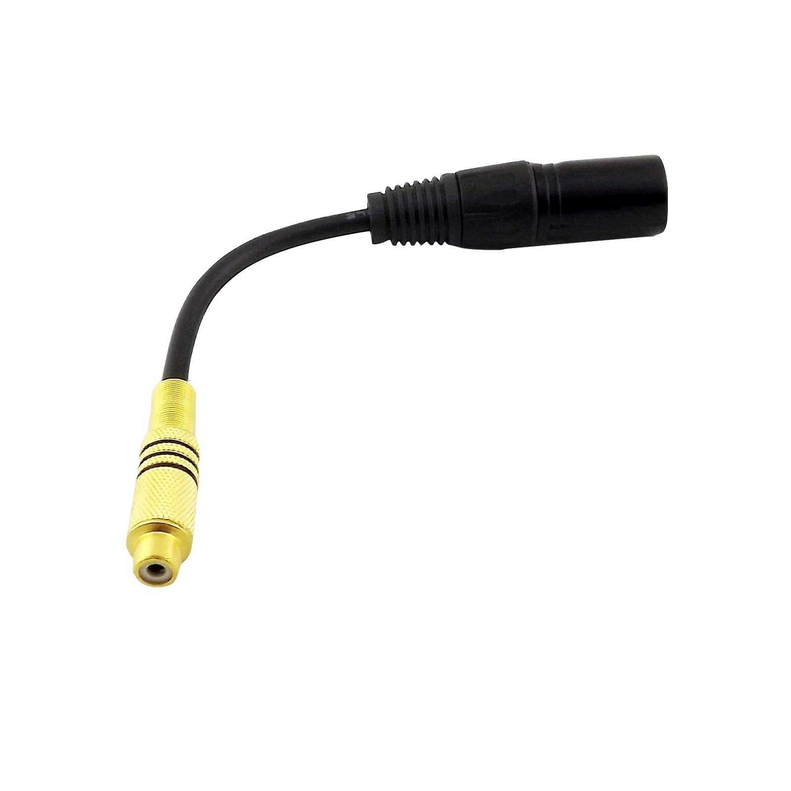 1x XLR 3Pin штекер к позолоченному одиночному RCA Phono Женский аудио коаксиальный щит
