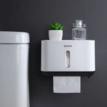

Toilet Paper Holder Waterproof Storage Box Wall Mount Toilet Roll Dispenser Portable Toilet Paper Holders Bathroom Tissue Box