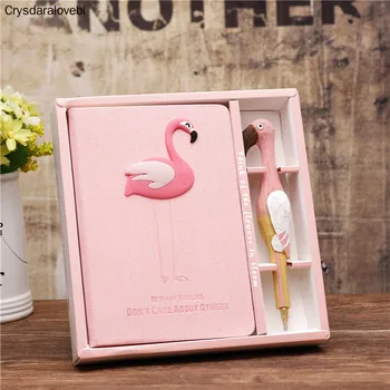 

Flamingo Notebook Note Book With Pen Unicorn Student Friend Gift Wedding Party Sign in book Christmas Navidad Gift Decoration