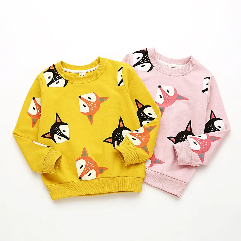 

Girls Sweatshirt Lovely Animal Print Winter Autumn Kids Tops Long Sleeve Tops Hoodies Girls Clothes Cotton Children Clothing