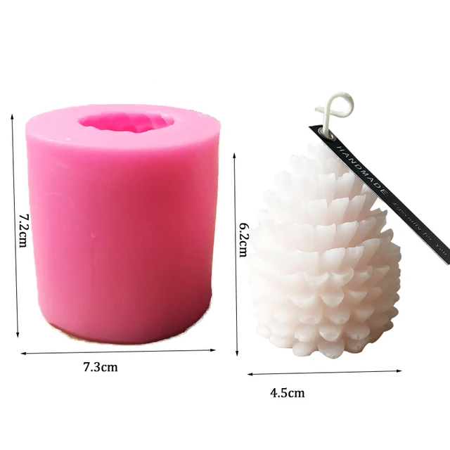 3D Christmas Pine Cone Silicone Candle Mold Beeswax Pinecone Candle Making Mould DIY Handmade Aromatherapy Candles 6