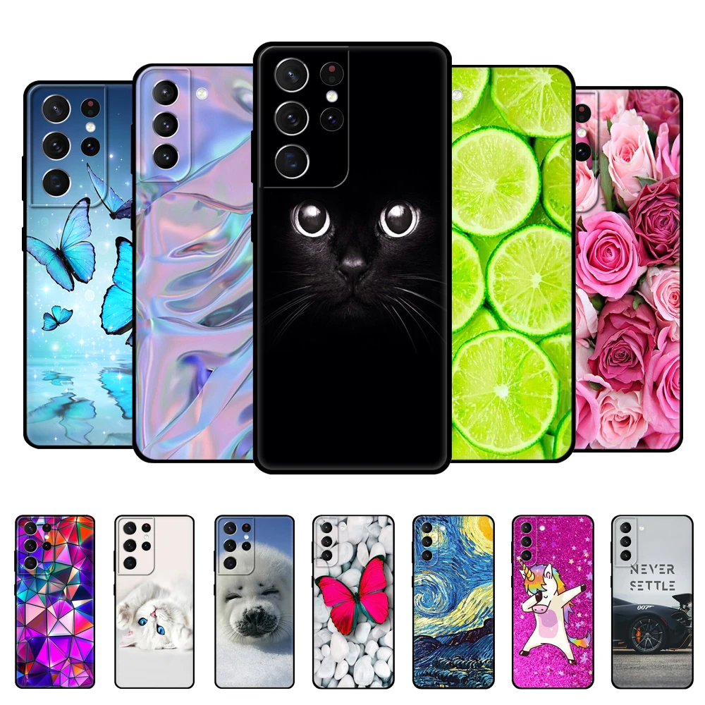 Per Samsung Galaxy S21 | S21 + | S21 Ultra 5G Casi Posteriore Per Samsung S21 Più Copertura Del Telefono Galaxy S21 Fe 5G Del Silicone Di Caso Di Tpu 