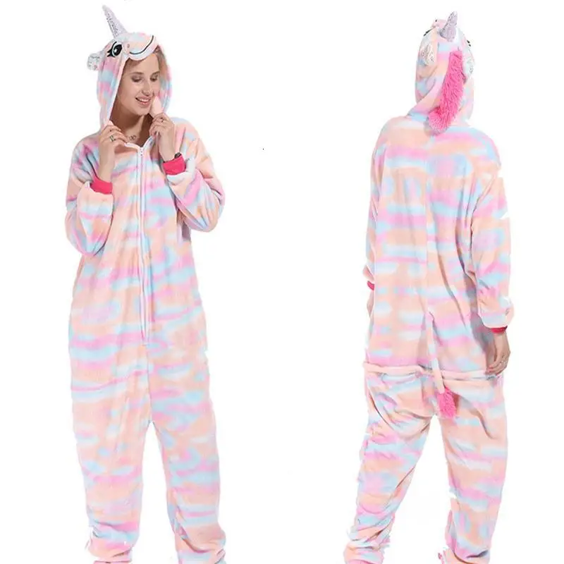 

Brilliant Unicorn Onesies Cartoon Kigurumi Adult Animal Jumpsuit Women Pajamas Winter Pajamas Suit Sleepwear Flannel Pijamas