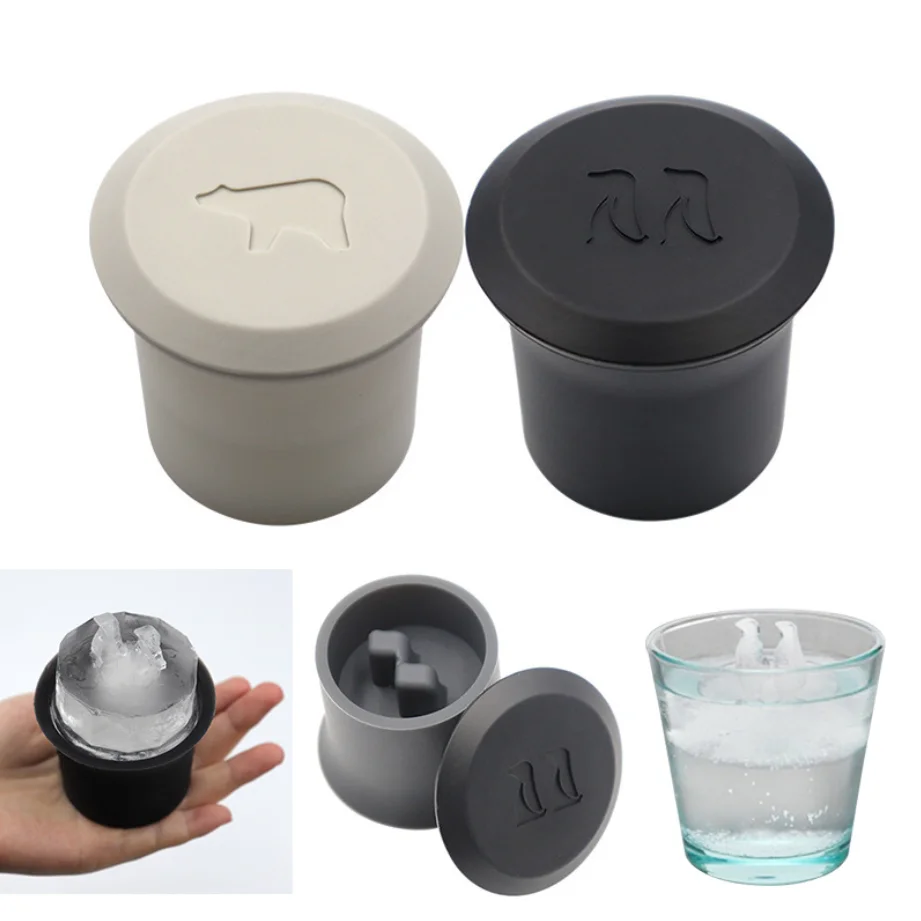 Silicone Ice Cube Mold Penguin Polar Bear Popsicle Molds Ice Cube Tray Maker Kitchen Accessories ice mold ice cream molds