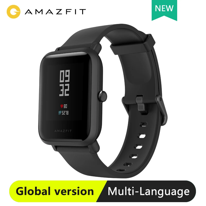 Глобальная версия оригинальных смарт-часов Amazfit Bip Lite, срок службы батареи 45 дней, водонепроницаемость 3 АТМ, Смарт-часы Xiaomi, Смарт-часы