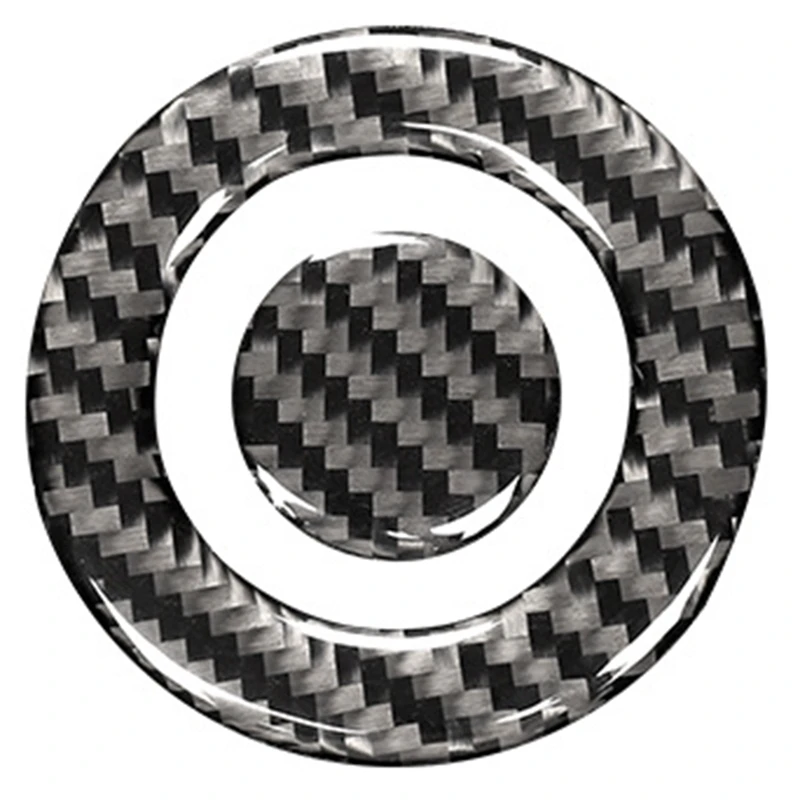 

Car Engine Start Push Button Decoration Trim Carbon Fiber for Ford Explorer 2016-2019