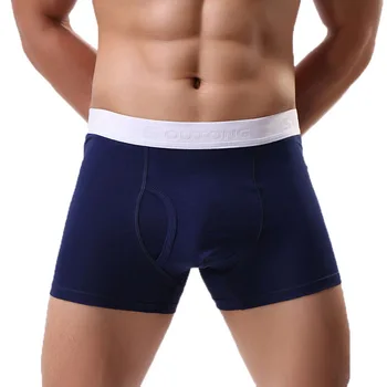 

Sexy Men Boxer Cotton Soft Breathable Underwear Male Comfortable Solid Cuecas Panties Underpants Boxers Shorts Homme Boxershorts