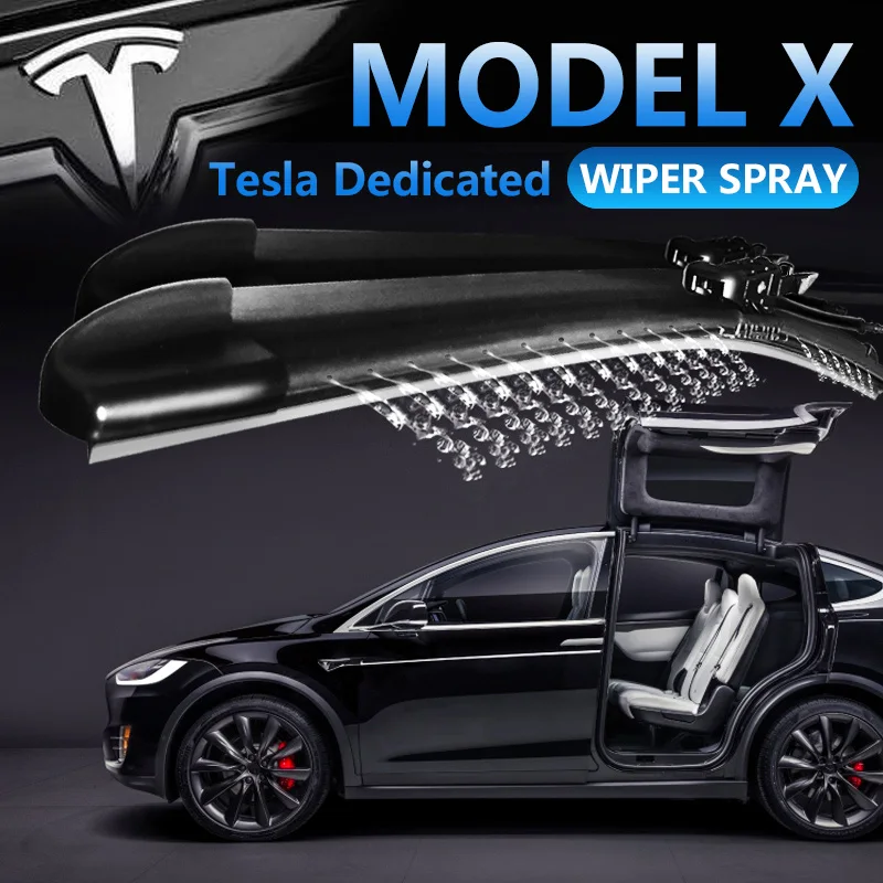 Suitable for Tesla modelX special wiper blade with water spray 28 inches 17 inches distinguish Left titanium right titanium Suitable for Tesla modelX special wiper blade with water spray 28 inches 17 inches distinguish Left titanium right titanium