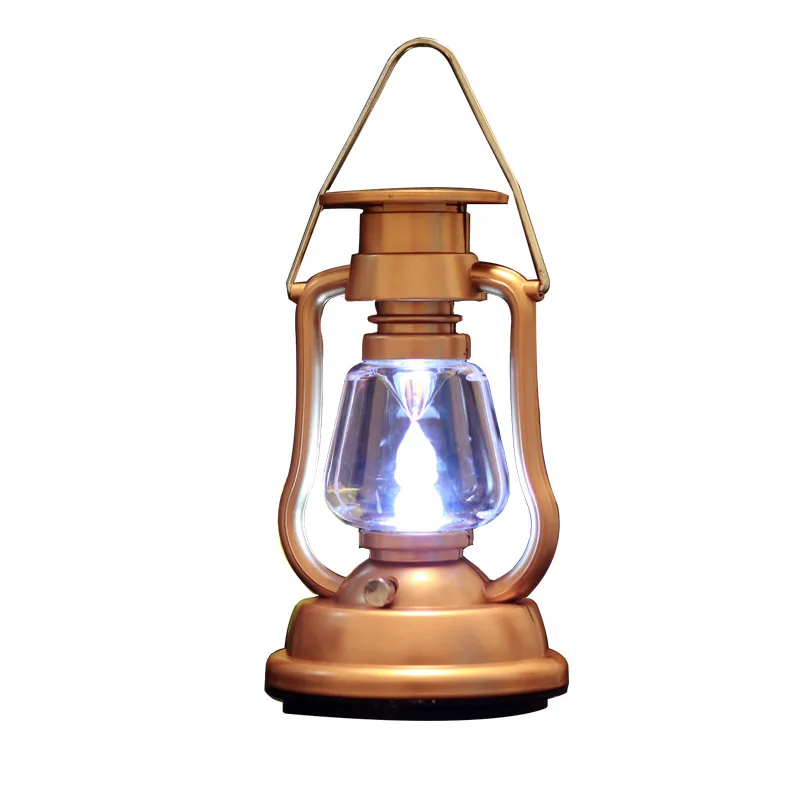 

Outdoor Solar Tent Light Rechargeable Lantern LED Retro Kerosene Lamp Hand-cranking Emergency-Camping Power Generation Hanging L