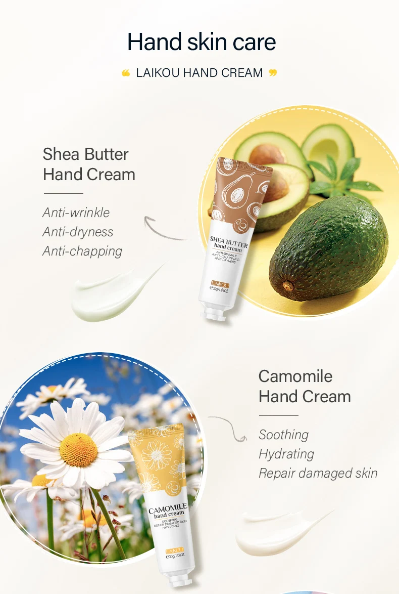Shea Butter Camomile Matcha Japan Sakura Hand Cream Nourishing Brightening Moisturizing Hand Care 30g Korean Cosmetics Skin