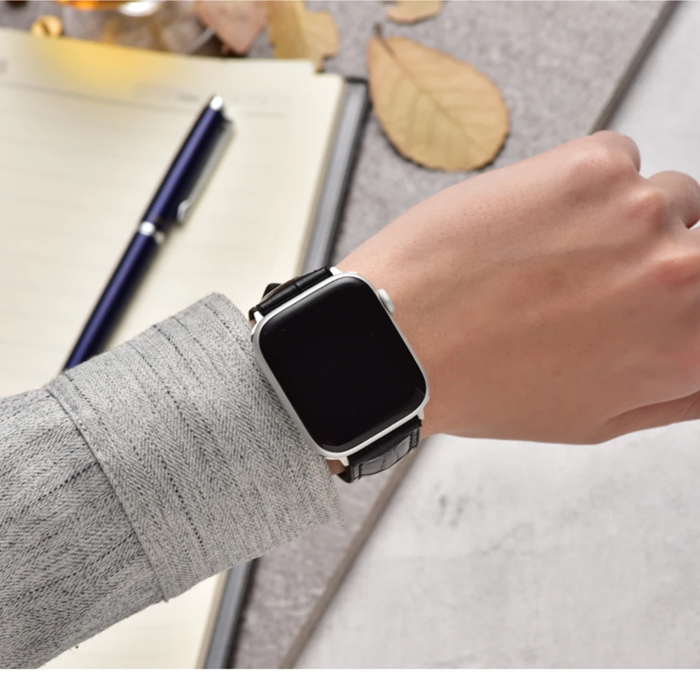 Кожаный ремешок для часов подходит для Apple watch series 40 мм 44 яблоко стол 5 38 мм, 42 мм, iwatch, версия 4/3/2/1 замена силиконовый ремешок