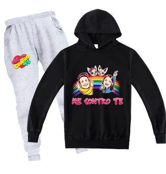 

Fashion Me Contro Te Pattern Printing Boys Hooded Sweatshirt Pants 2pcs Sets Kids Long Sleeve Hoodie Suit Autumn Casual Pullover