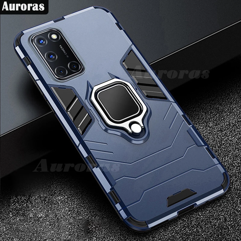 Чехол Auroras для OPPO A72 противоударный армированный чехол кольцо на палец магнитный