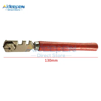 

1Pcs Professional Portable 130mm Diamond Tipped 6 Wheels Glass Tile Cutter Window Craft For Hand Tool Glass Cutting Knife