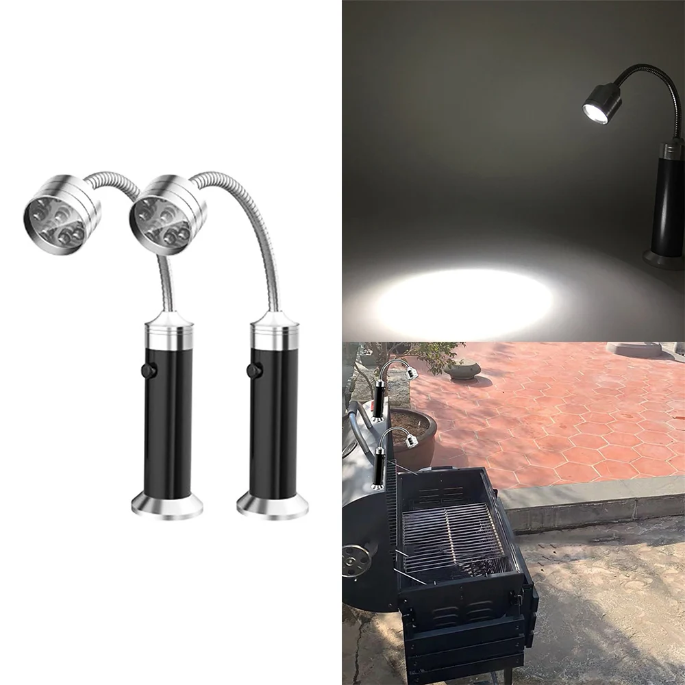9 LED Barbecue Grill Light Magnetic 360 Degree Adjustable BBQ Light Weather Resistant Outdoor Grill Lights BBQ Accessories