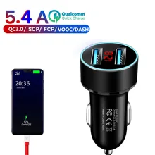 5А автомобильное двойное USB зарядное устройство Быстрая зарядка QC3.0 VOOC DASH мобильный телефон 2 порта Зарядка для iPhone samsung планшет MTK автомобильное зарядное устройство