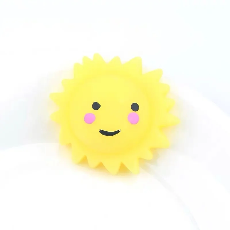 Мультяшный мягкий антистрессовый мяч с милым животным, антистресс, декомпрессионный липкий, устраняющий стресс для домашних животных, забавный подарок для детей, игрушки - Цвет: sun