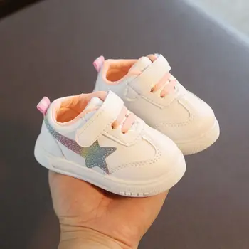 

2020 Spring Summer Baby Girl Boy Shoe Toddler Casual Shoes Infant Walkers Shoes Soft Bottom Comfortable Kid Sneakers White