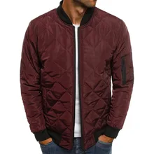 

2021New cotton padded clothes printed men's solid color jacket cotton padded clothes diamond lattice sewing small cotton padded