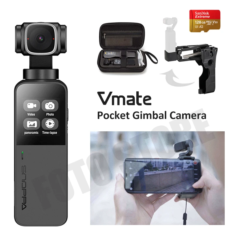 US $221.26 Snoppa Vmate Palm Sized Handheld Gimbal Camera 3 Axis Stabilizer Pocket Camera For Vlog Video Youtube Smart Camera