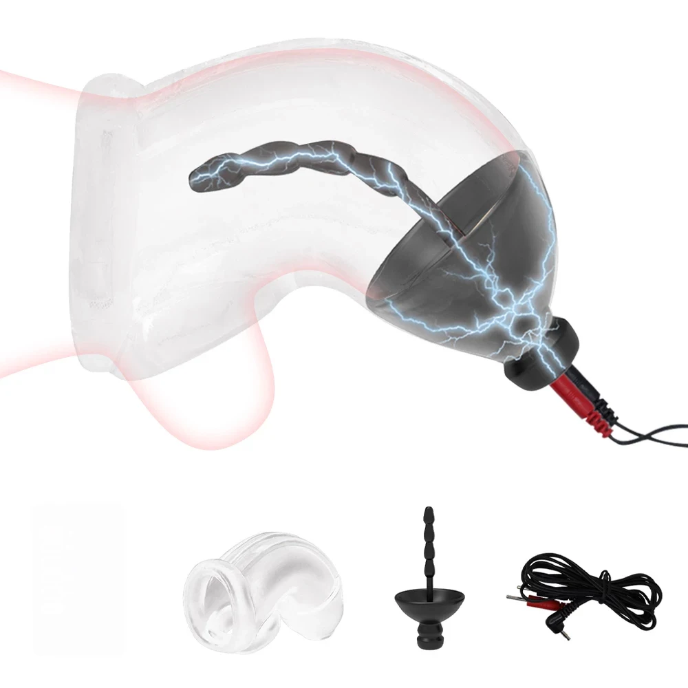 Electric Stimulation Urethral Sound Catheter Dilator Electro Shock Penis Plug Cock Ring E-Stim Bdsm Sex Toy for Men Masturbation