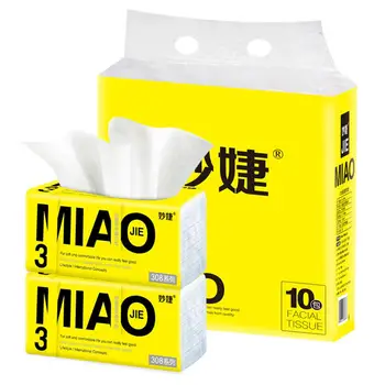 

300 sheets/1 pack 4-Ply Toilet Paper Pure Natural Wood Pulp Paper Household Extraction Paper Tissue Kitchen Toilet Toilet Paper