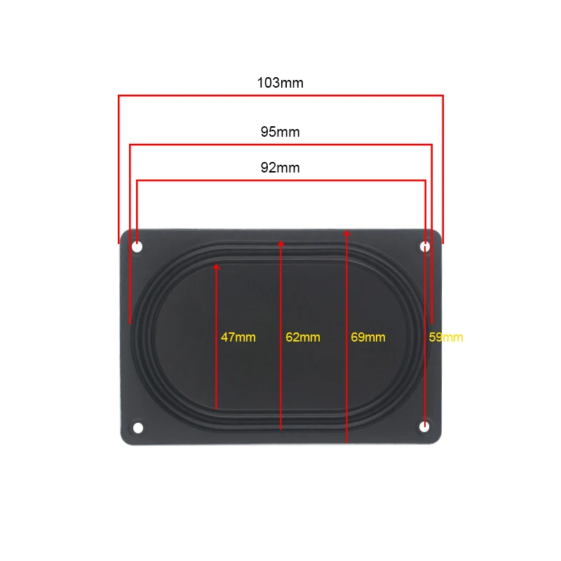 Ghxamp Radiador 3.5*69 mm para Baixa Frequência Peças Polegadas Placa Vibratória Diafragma Passivo Baixa Frequência 103x69 mm - Image 3