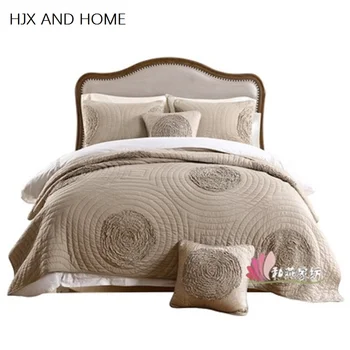 100% 코튼 소재 1 * 침대보 2 * pillowcases 심플 스타일 이불 세트 퀸 퀼트 침대보 편안한 럭셔리 담요