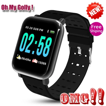 

OMG !! A6 Smart Watch Men Women Heart Rate Monitor Sport Fitness Tracker Blood Pressure Waterproof SmartWatch Clock IOS Android