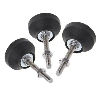 

Adjustable Lathe Leg Thread Type Leveling Feet Swivel Base Articulating Leveling legs Furniture Glide Pad Nylon and Metal