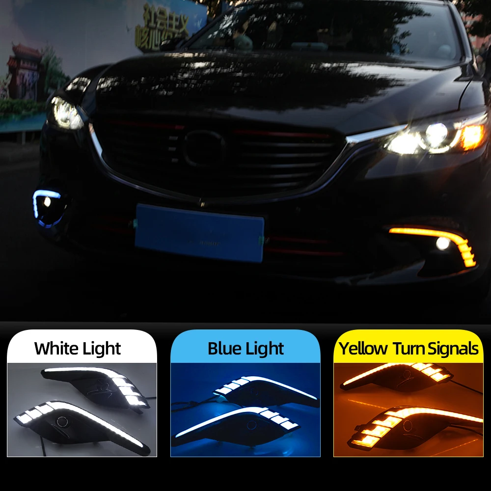 Автомобильная проблесковая 2 шт. DRL для Mazda 6 Mazda6 Atenza 2016 2017 2018 светодиодный