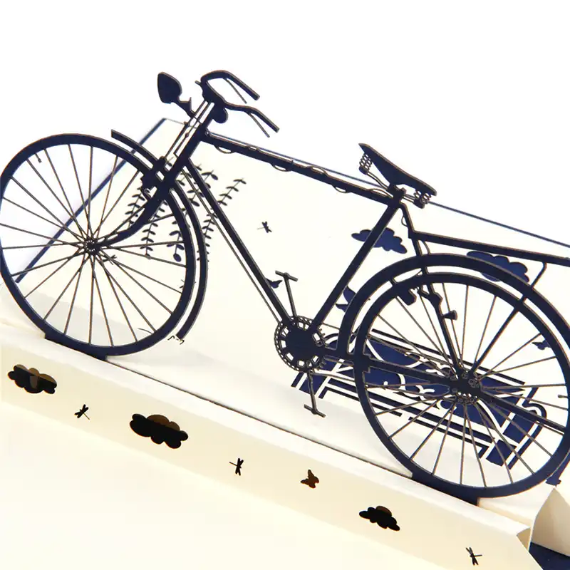 Креативные 3D Pop Ep Vintage Bike ручной лазерный разрез винтажные открытки подарки на